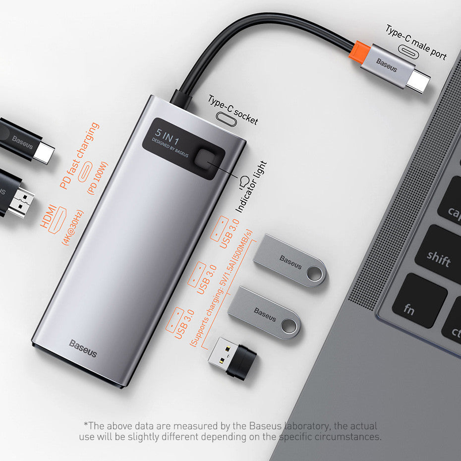 5 In 1 Multifunctional Type C HUB Station - Gadgitec